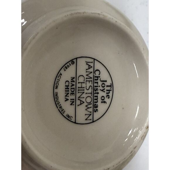 Jamestown China,‎ Joy Of Christmas Mug And Plate 1987 Set Of 2 - Picture 9 of 11